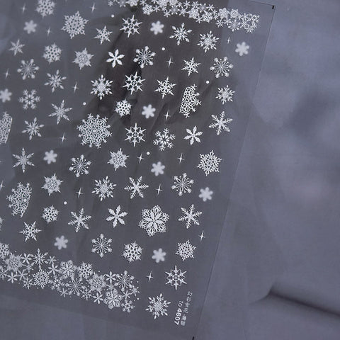 Winter Snowflake Nail Stickers, Winter Nail Decals, Winter Nail Art, Snowflake Stickers, Nail Design, 3D Snow Nail Stickers, DIY Nails