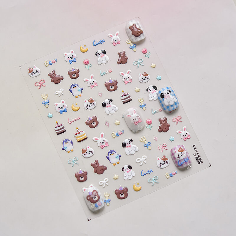 cue animals nail stickers nail designs