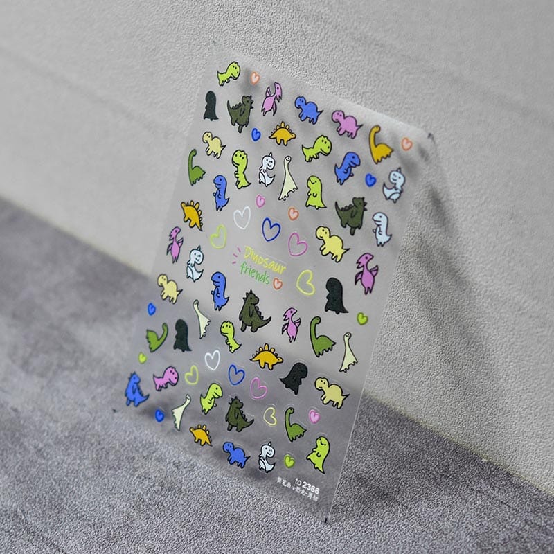 3d dinosaur nail sticker decal