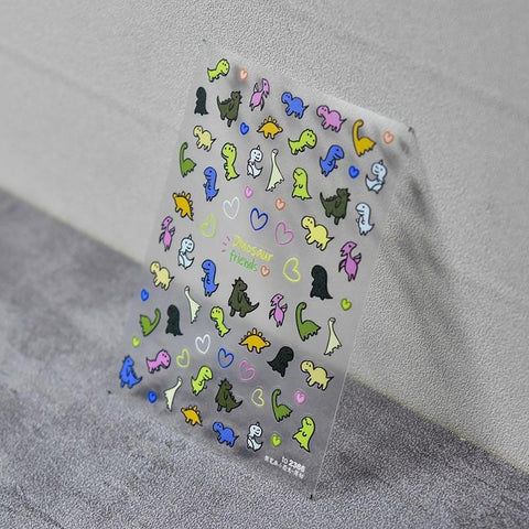 3d dinosaur nail sticker decal