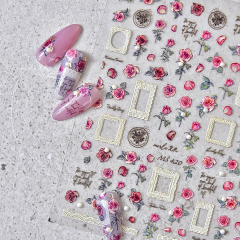 flower nail decals