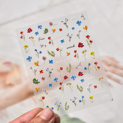 Spring Blossom Nail Stickers - Blossoming flower patterns