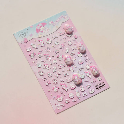 My Melody Nail Stickers - High-quality adhesive vinyl