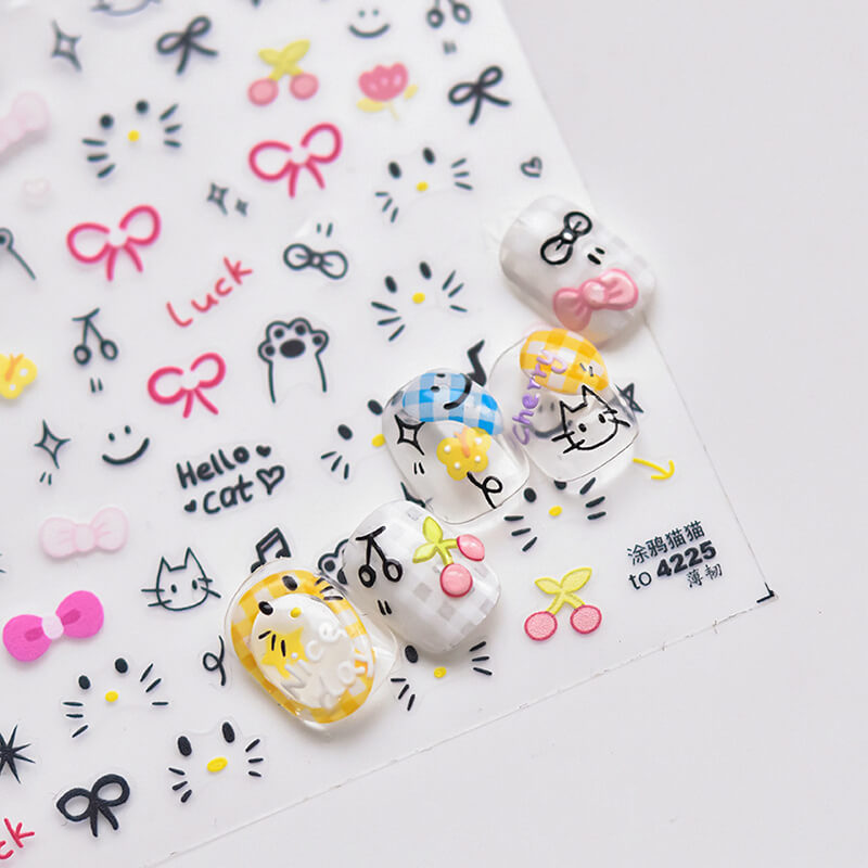 cute cat nail designs