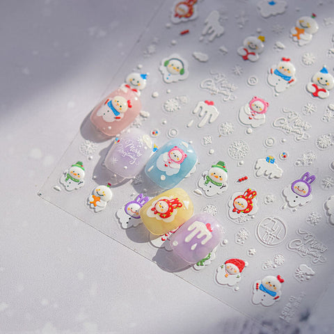 Winter Nail Stickers, Snowman Nail Stickers, Winter Art Nail Stickers, Snowman Nail Decals, Winter Stickers, Winter Manicure