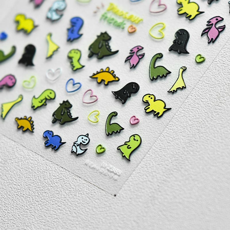 cute dinosaur nail sticker
