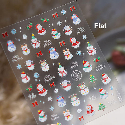 Winter Snowman Nail Stickers, Winter Nail Art Stickers, Winter Nail Decals, Snowman Stickers, Winter Stickers, Winter Nail Design, DIY Nails