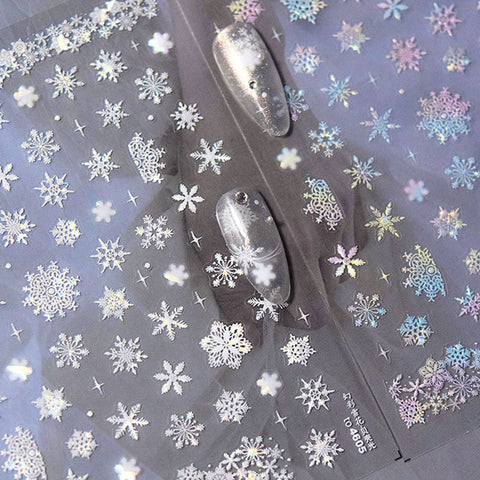 Winter Snowflake Nail Stickers, Winter Nail Decals, Winter Nail Art, Snowflake Stickers, Nail Design, 3D Snow Nail Stickers, DIY Nails
