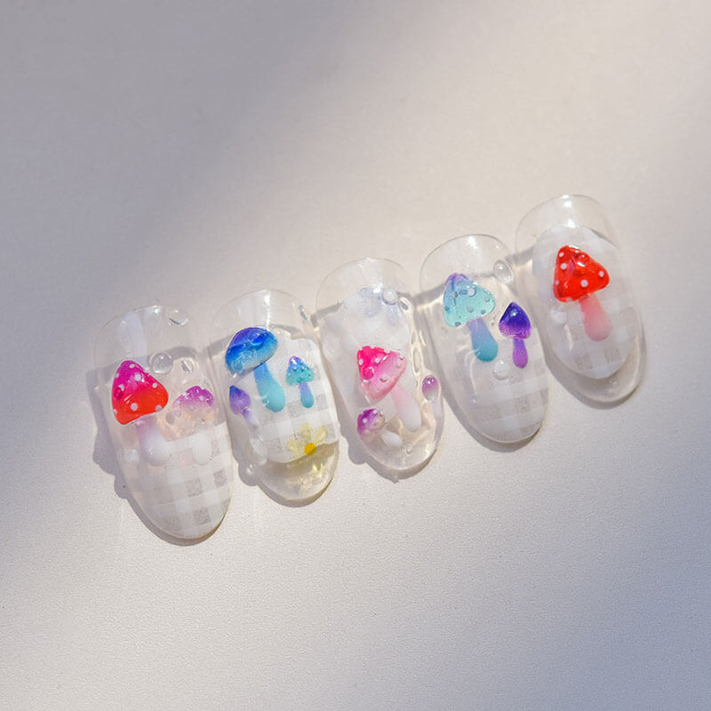 Cute Mushroom Nail Art - Whimsical and fun designs