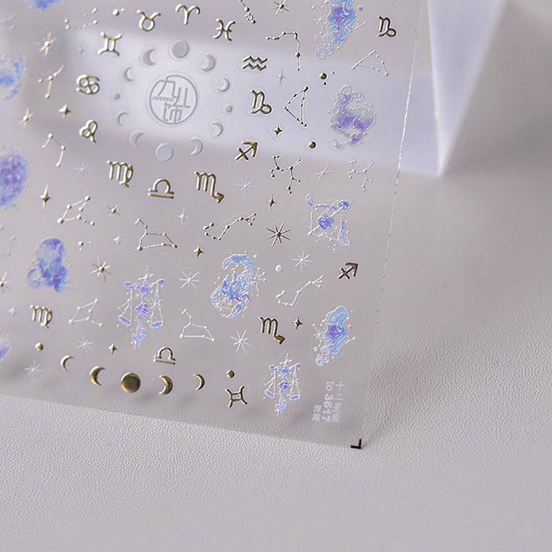 gold constellation nail sticker