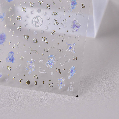 gold constellation nail sticker