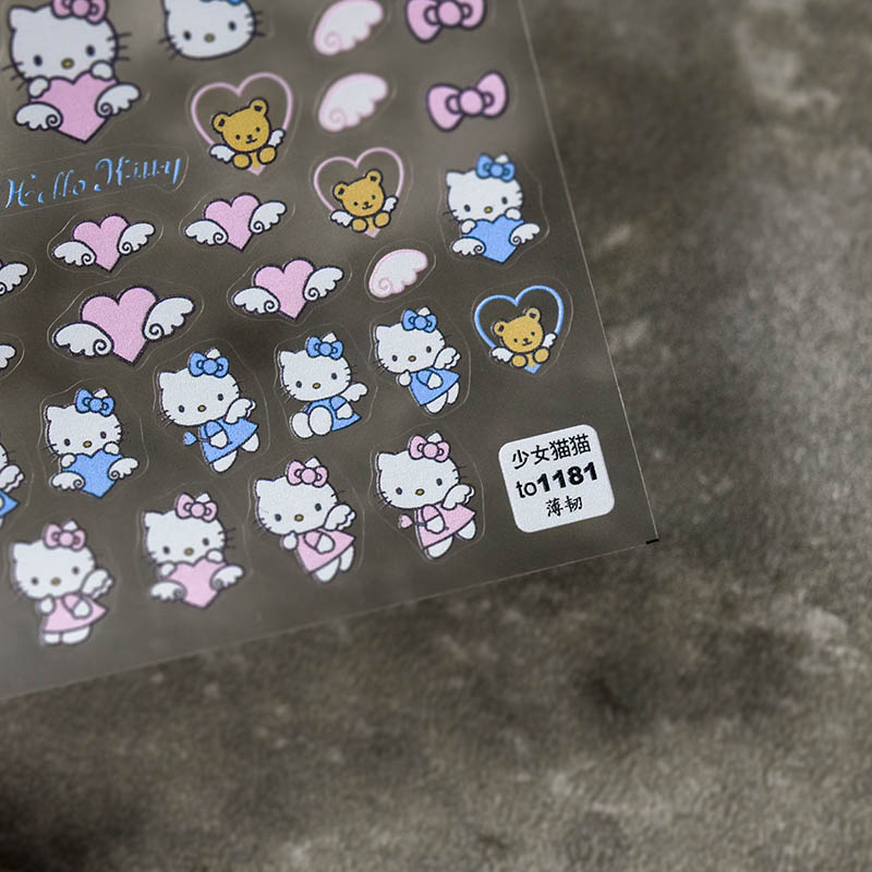 kawai kitty nail sticker