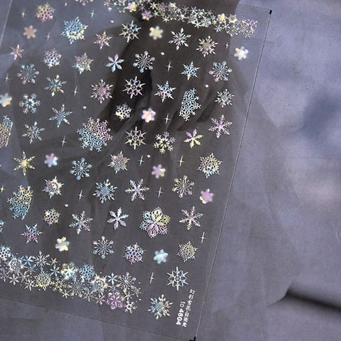Winter Snowflake Nail Stickers, Winter Nail Decals, Winter Nail Art, Snowflake Stickers, Nail Design, 3D Snow Nail Stickers, DIY Nails