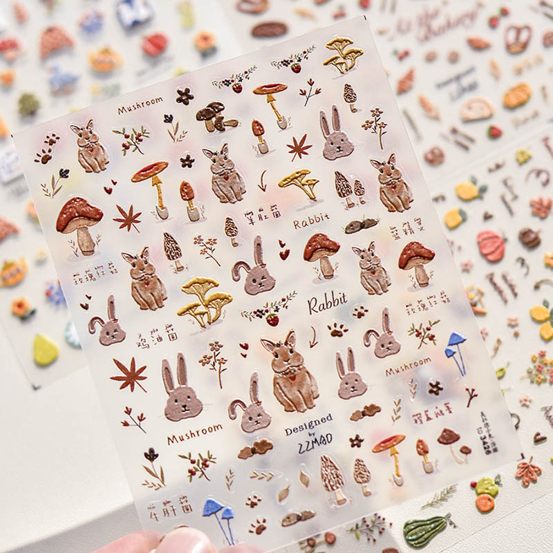 rabbit nail art decal