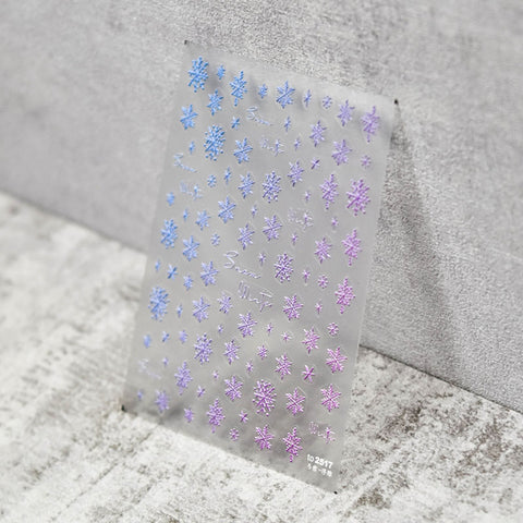 embossed winter nail stickers