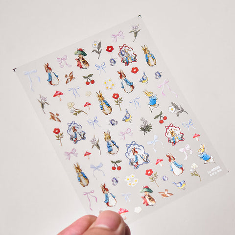 Cute Bunny And Mushroom Nail Stickers-to4065-to4066