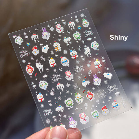 Winter Nail Stickers, Snowman Nail Stickers, Winter Art Nail Stickers, Snowman Nail Decals, Winter Stickers, Winter Manicure