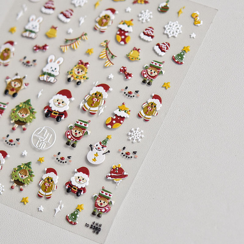 christmas cute nail stickers