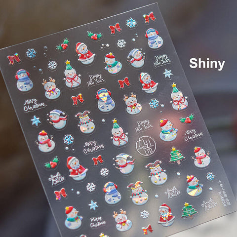 Winter Snowman Nail Stickers, Winter Nail Art Stickers, Winter Nail Decals, Snowman Stickers, Winter Stickers, Winter Nail Design, DIY Nails