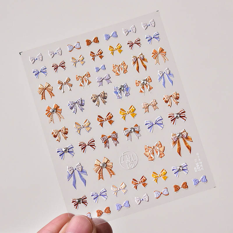kawaii bowknot nail sticker