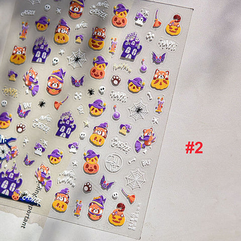 Halloween Nail Stickers, Halloween Nail Art Decals, Ghost Nail Stickers, Cute Halloween Nails, Halloween Manicure, Ghost Nail Decals