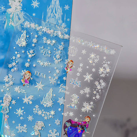 FROZEN Nail Stickers, Elsa Nail Stickers, Winter Nail Decals, FROZEN Stickers, Snowflake Nail Stickers, Disney Nail Stickers
