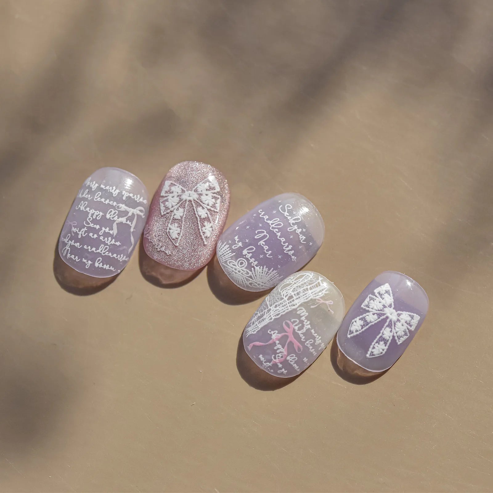 Ballet Lace Nail Stickers | Coquette Diary Nail Art Decals - image 6