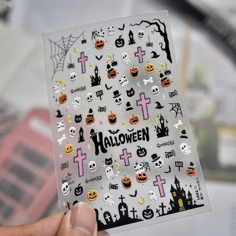 Bandage Ghost Nail Stickers | Halloween Nail Art Decals - to5991 variant image