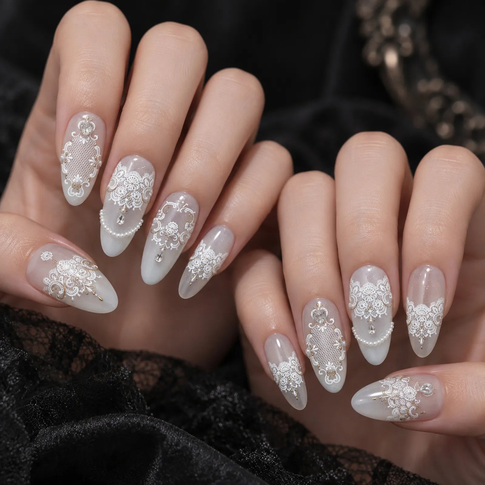 Baroque Lace Nail Stickers - nail art product image 3