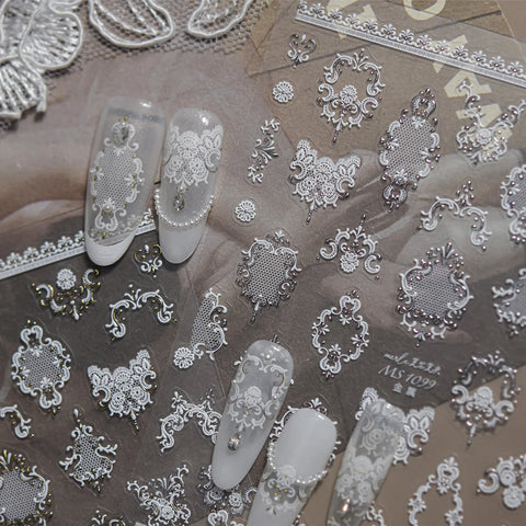 Baroque Lace Nail Stickers - nail art product image 4