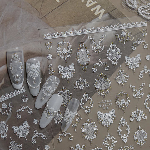 Baroque Lace Nail Stickers - nail art product image 5