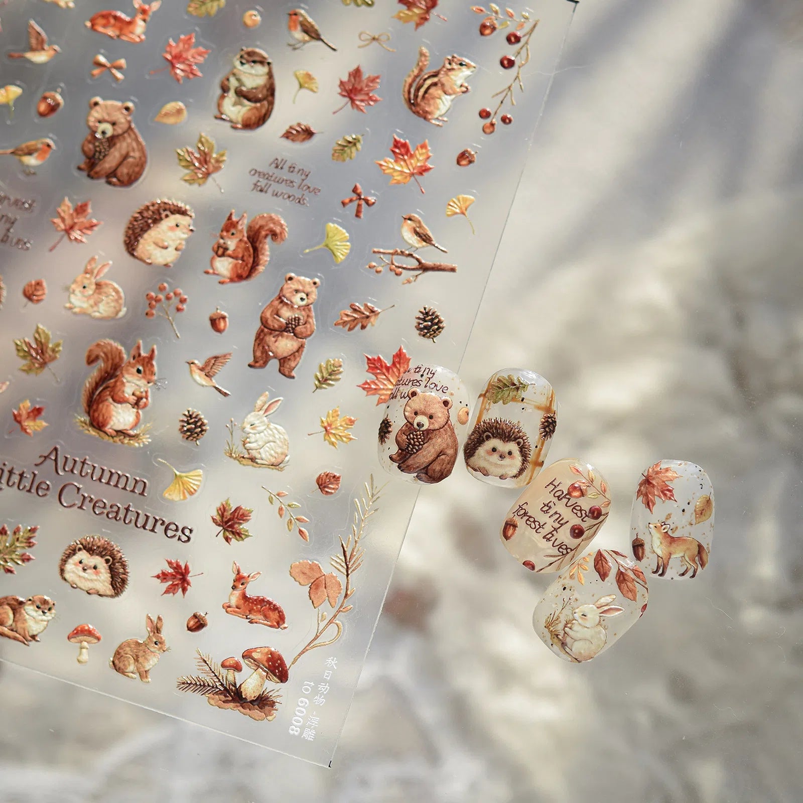 Bear Zoo Nail Stickers | Kawaii Animal Nail Art Decals - image 3