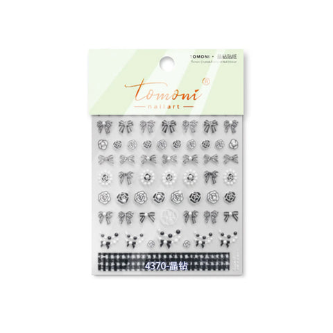 to4370 Black Cat Doodle Nail Stickers | Kawaii Nail Art Decals