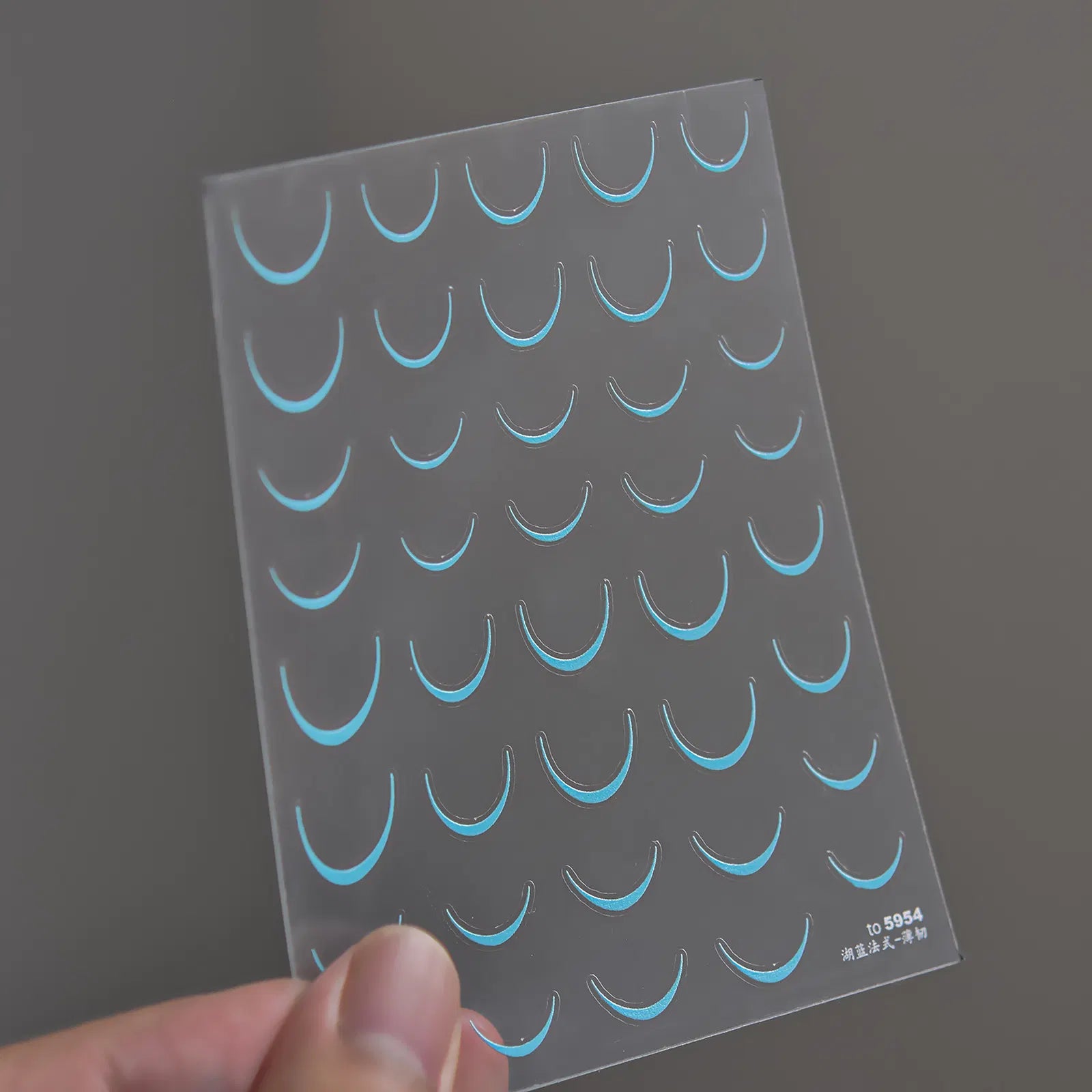 to5954 Blue French Nail Stickers variant image - Tomoni Nail Art