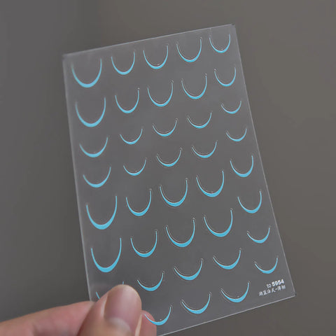to5954 Blue French Nail Stickers variant image - Tomoni Nail Art