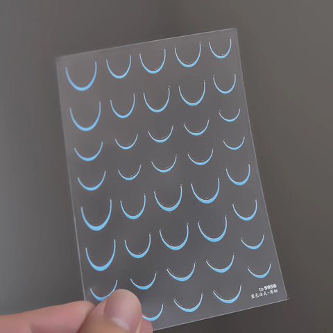 to5956 Blue French Nail Stickers variant image - Tomoni Nail Art