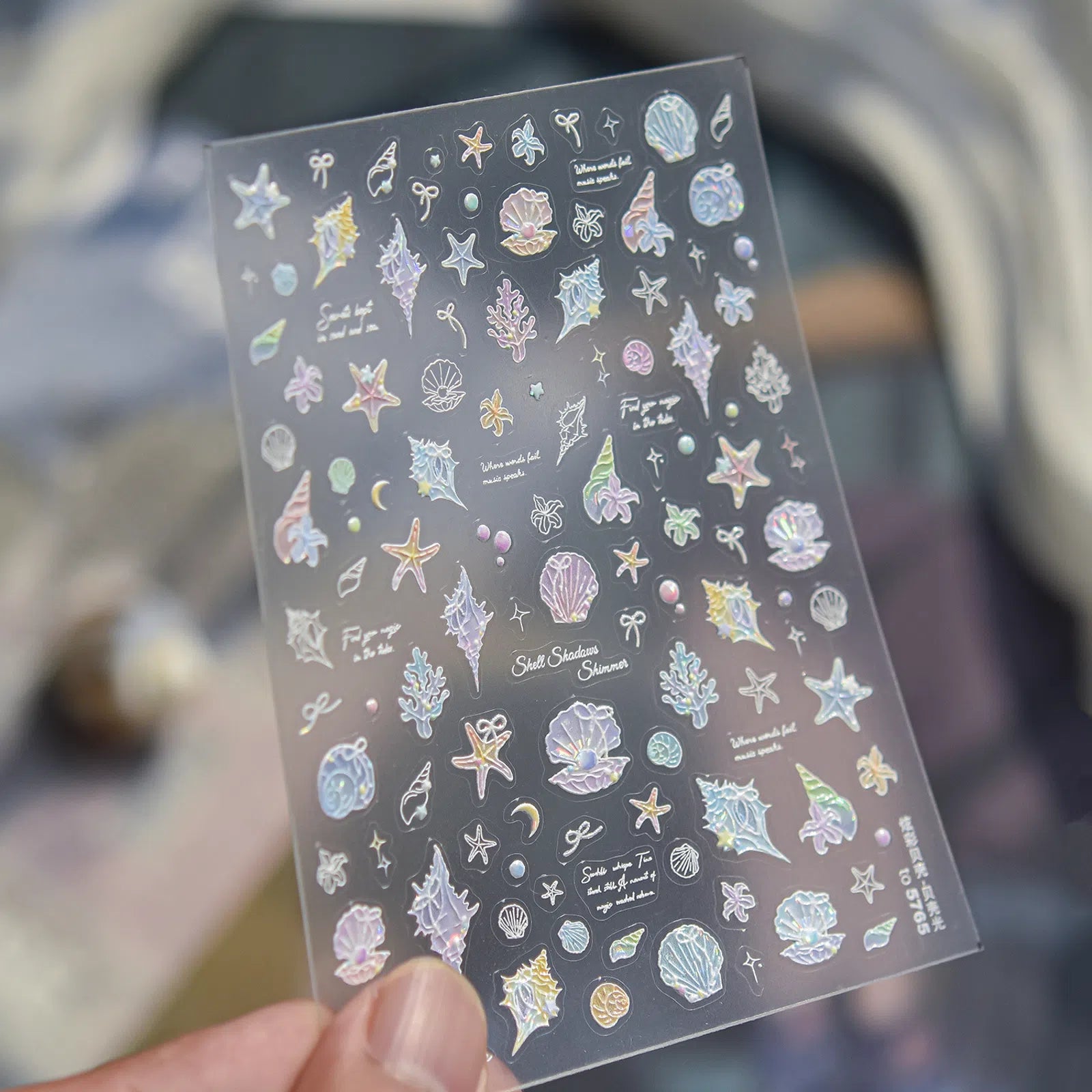 to5765 Blue Starfish Nail Stickers variant image - Tomoni Nail Art