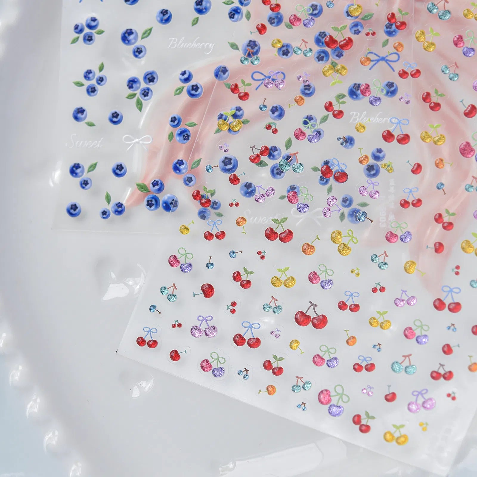 Blueberry Fruit Nail Stickers | Fresh Summer Nail Art Decals - image 2