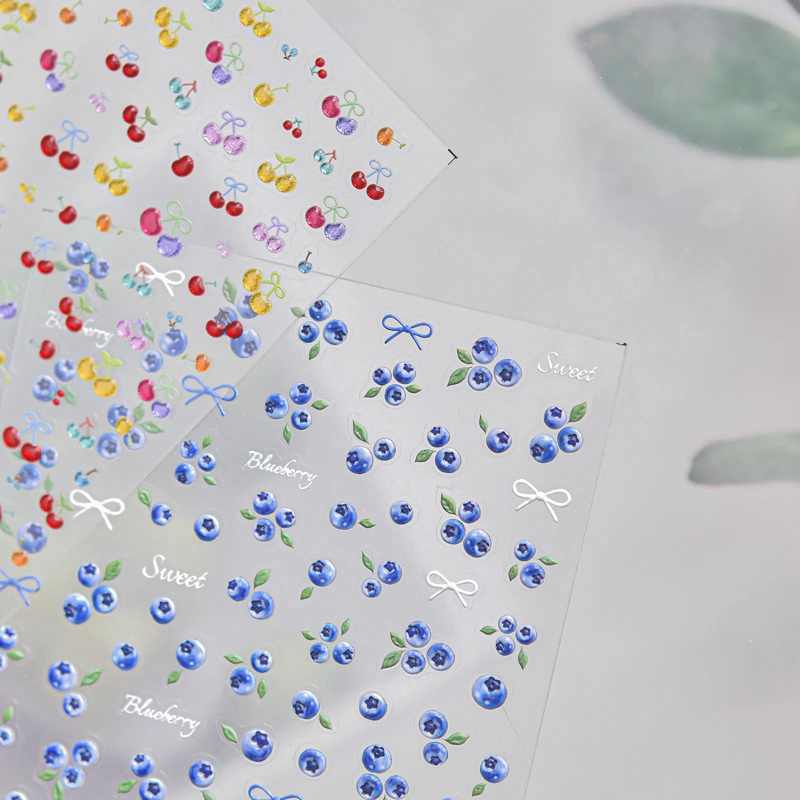 Blueberry Fruit Nail Stickers | Fresh Summer Nail Art Decals - image 3