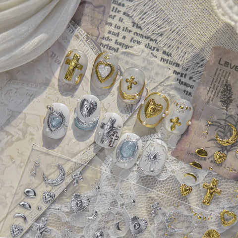 Boho Cross Nail Stickers | Bohemian Nail Art Decals - image 5