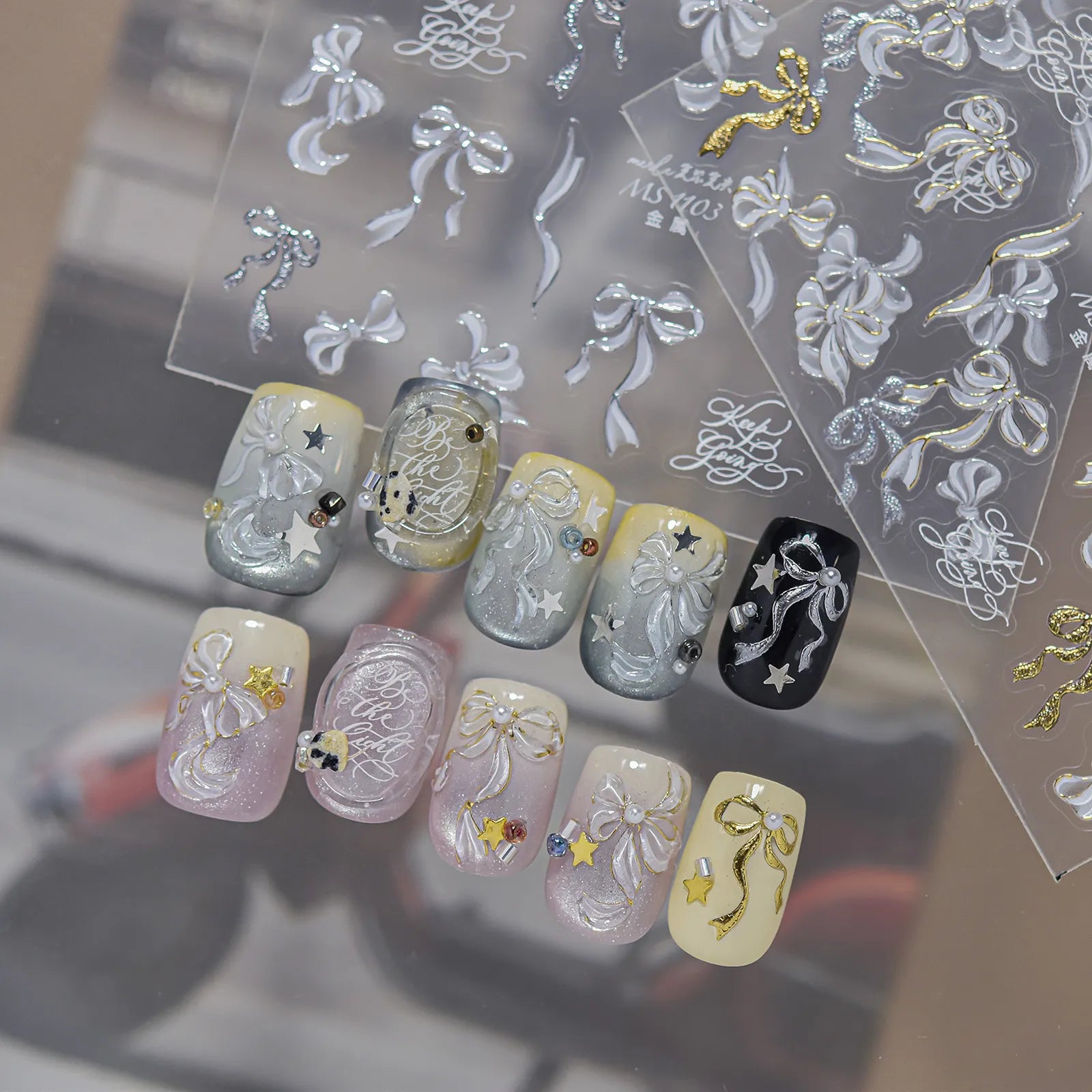 Bow Nail Stickers - nail art product image 4