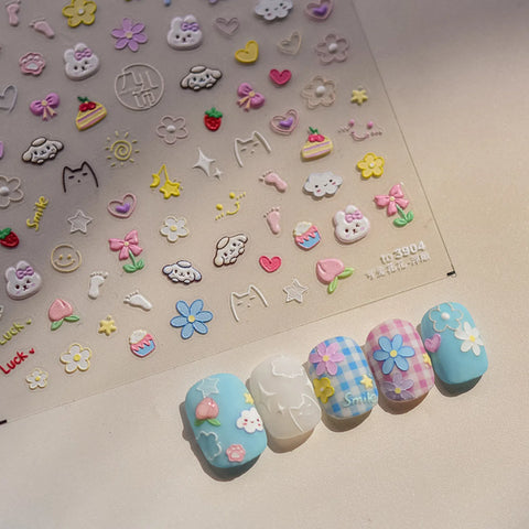 Bow Nail Stickers | Coquette Nail Art Decals image