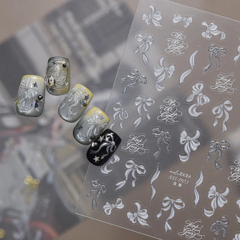 Bow Nail Stickers - nail art product image 5