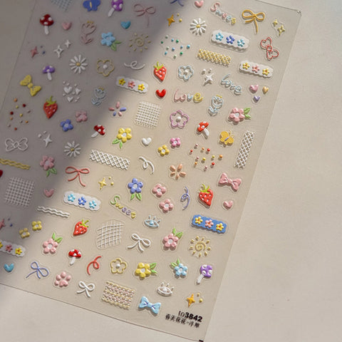 Bow Nail Stickers | Coquette Nail Art Decals image