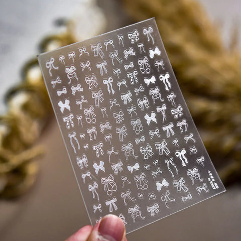 to5357 Bow Nail Stickers | Coquette Nail Art Decals