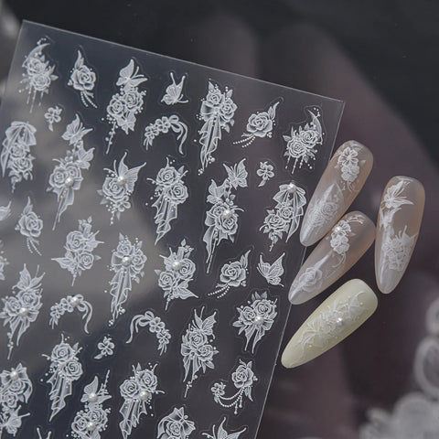 Butterfly Flower Nail Stickers - nail art product image 3