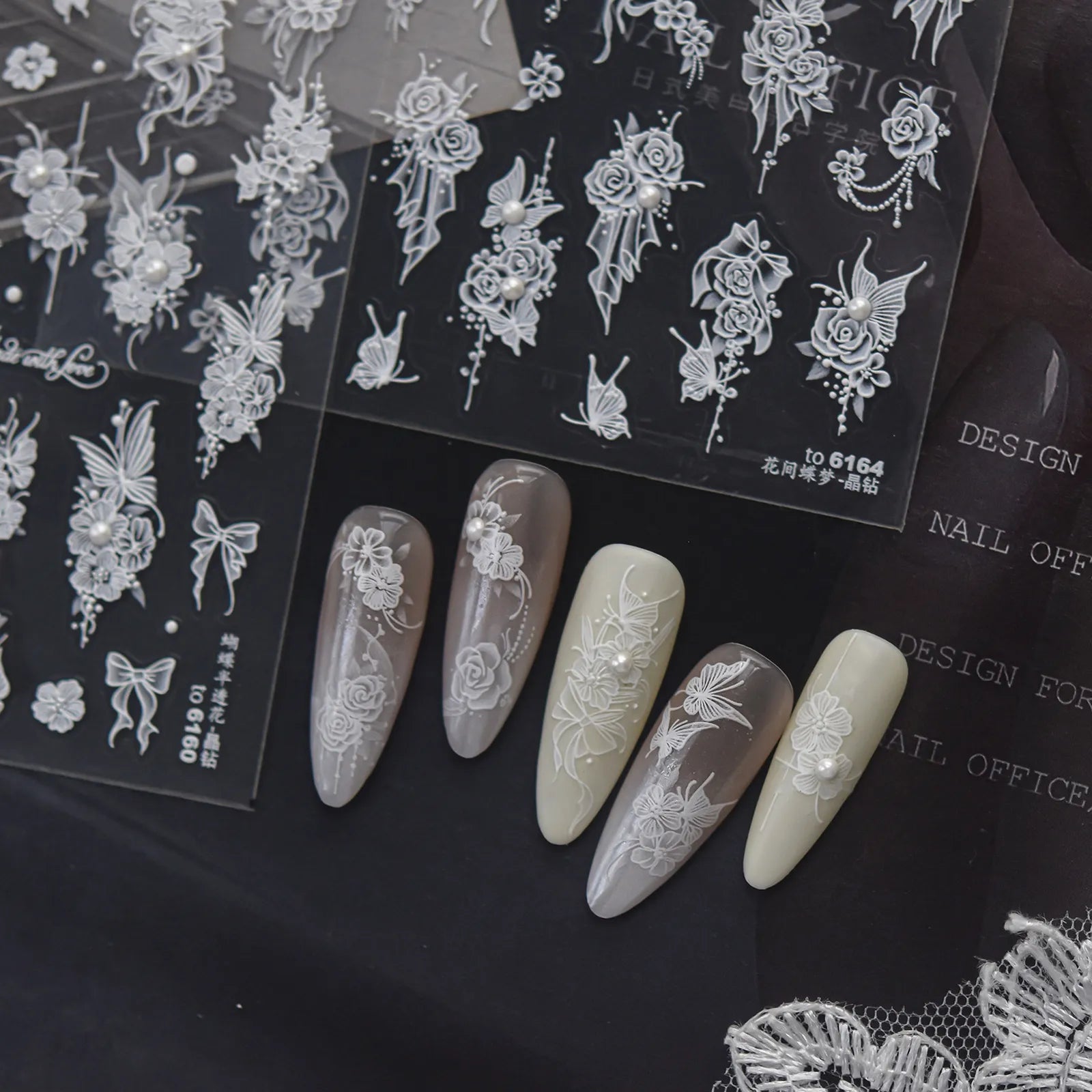 Butterfly Flower Nail Stickers - nail art product image 4
