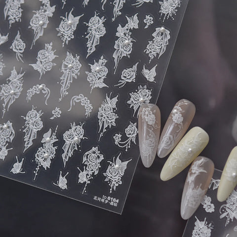 Butterfly Flower Nail Stickers - nail art product image 5