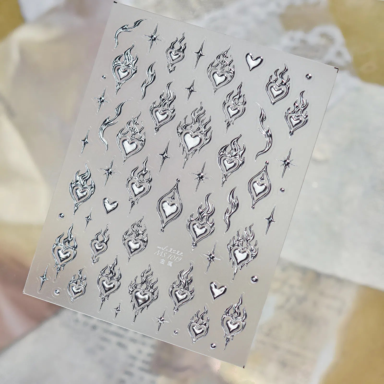 MS1019 Butterfly Heart Nail Stickers variant image - Tomoni Nail Art