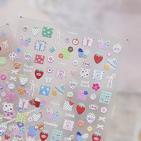 Butterfly Patchwork Nail Stickers | Balletcore Nail Art Decals - image 3